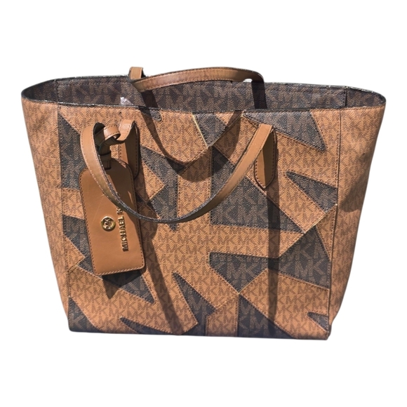 Michael Kors Signature Sinclair East West Tote Leather Handbag Women Rare - Picture 2 of 16